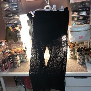 Torrid all black- mesh wide legged pants